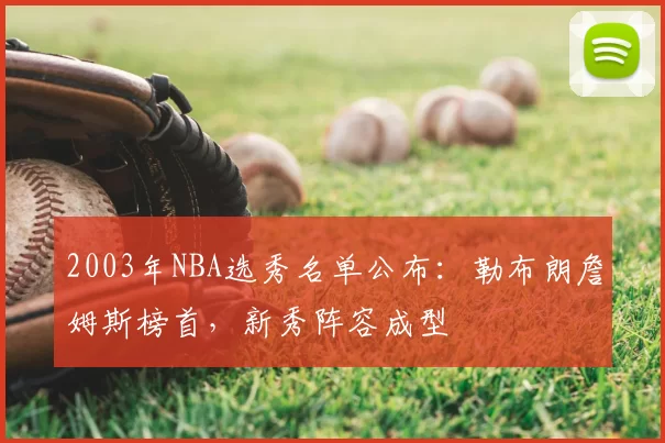 2003年NBA选秀名单公布：勒布朗詹姆斯榜首，新秀阵容成型