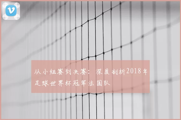 从小组赛到决赛：深度剖析2018年足球世界杯冠军法国队